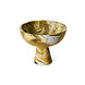 HK Living Marbled bowl on base - Ochre
