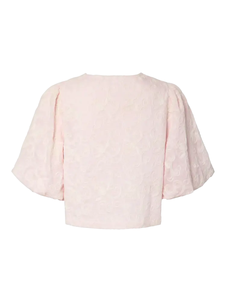 YAS Nitta Top – Ballerina Star White Embroidery