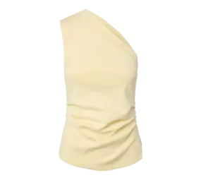 YAS Venice One Shoulder Top - Anise Flower