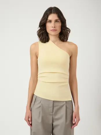YAS Venice One Shoulder Top - Anise Flower