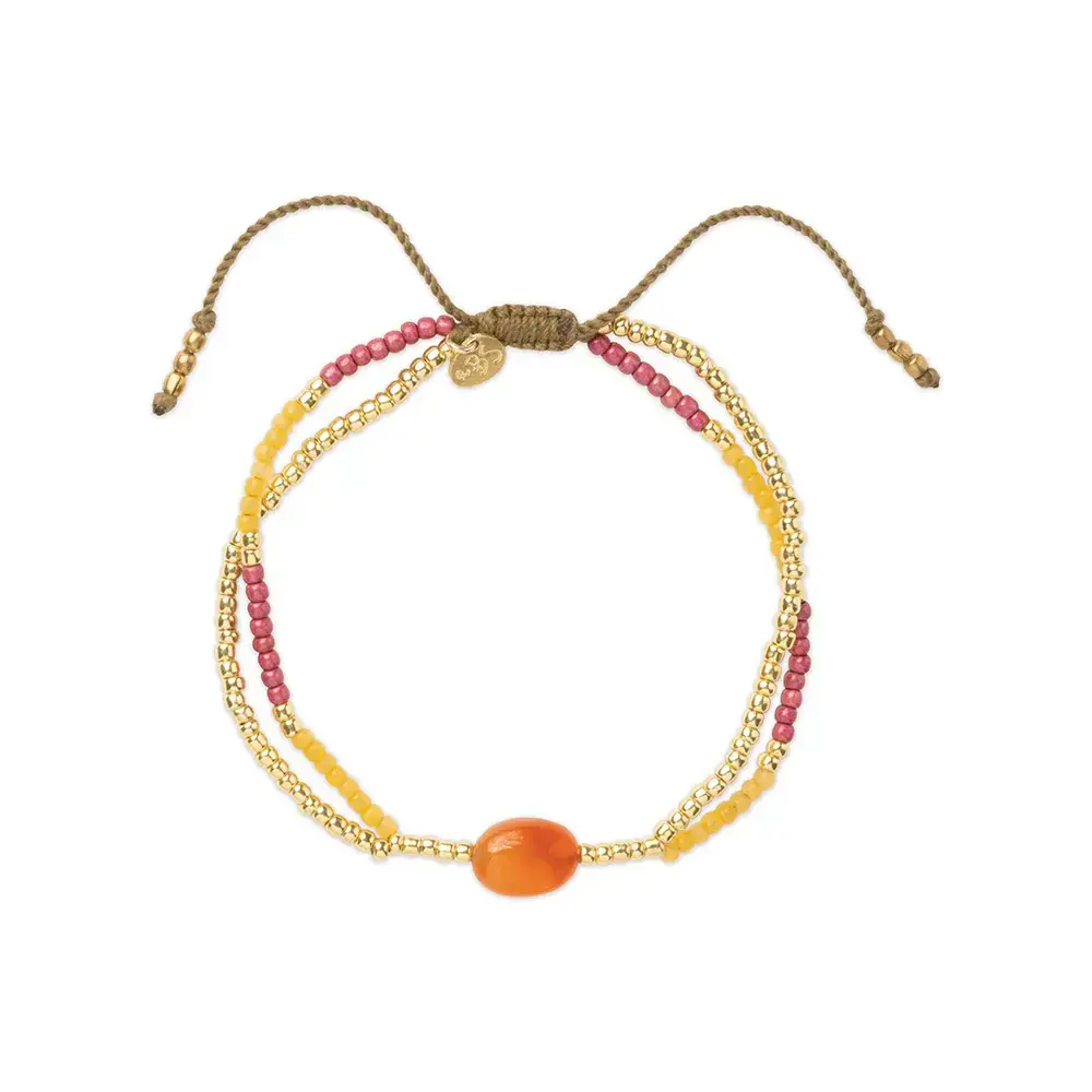 A Beautiful Story Shining 326 Carnelian Bracelet