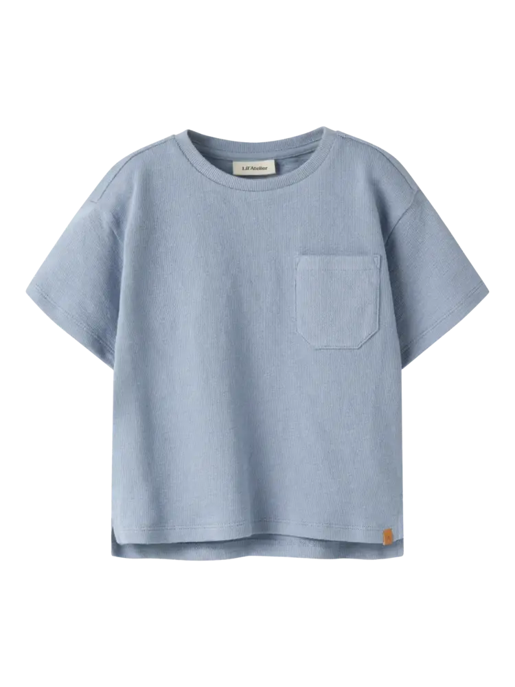 Lil' Atelier Dias Lop ss Loose Sweat – Dusty Blue