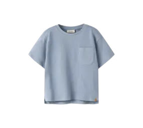 Lil' Atelier Dias Lop ss Loose Sweat – Dusty Blue