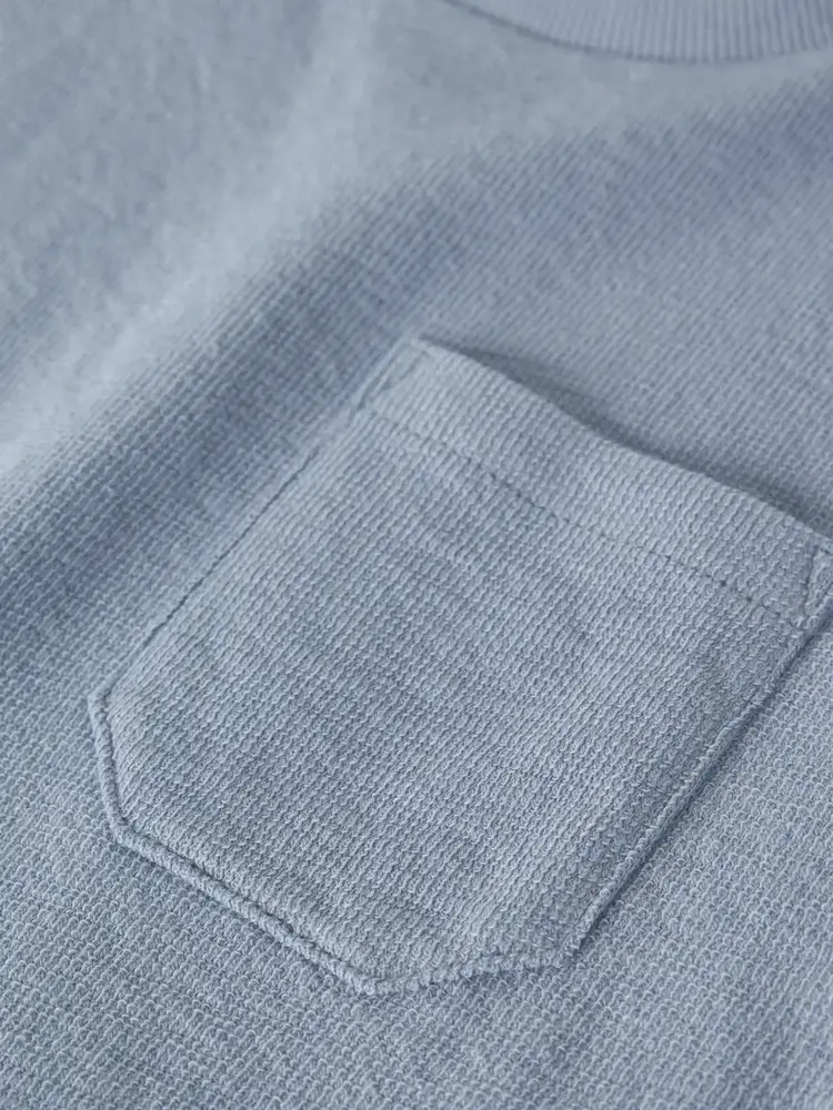 Lil' Atelier Dias Lop ss Loose Sweat – Dusty Blue