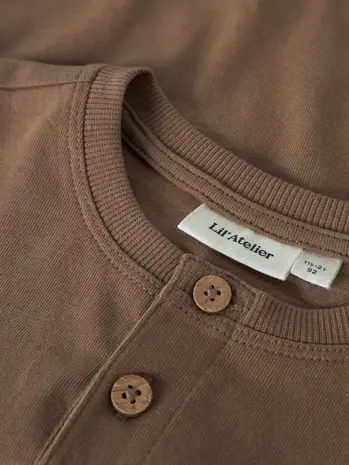 Lil' Atelier Dolan Len SS Loose Top – Coca Mocha