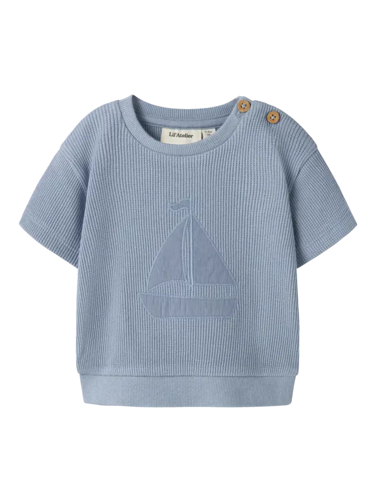 Lil' Atelier Harun ss Loose Sweat – Dusty Blue