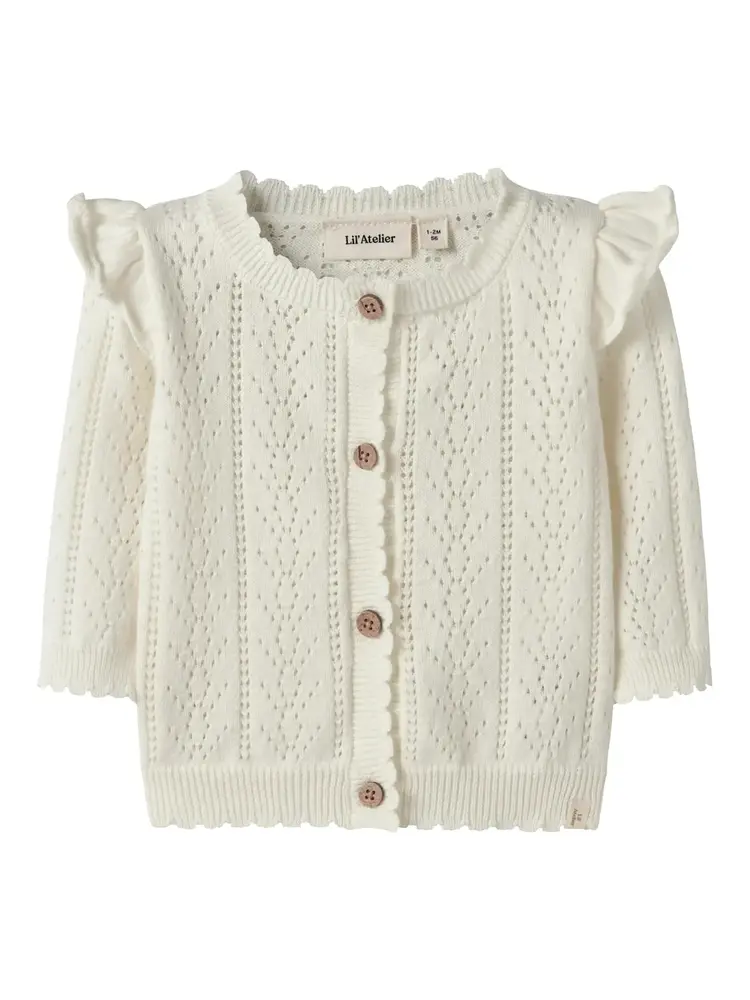 Lil' Atelier Jela LS Knit Card – Coconut Milk
