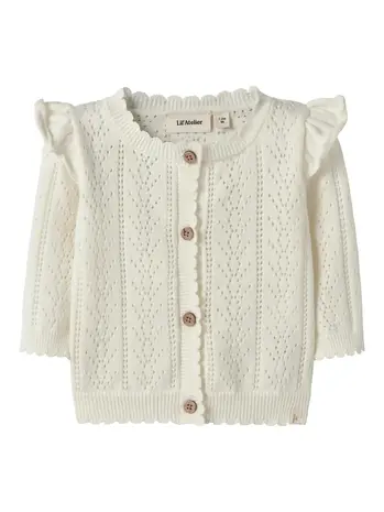 Lil' Atelier Jela LS Knit Card – Coconut Milk