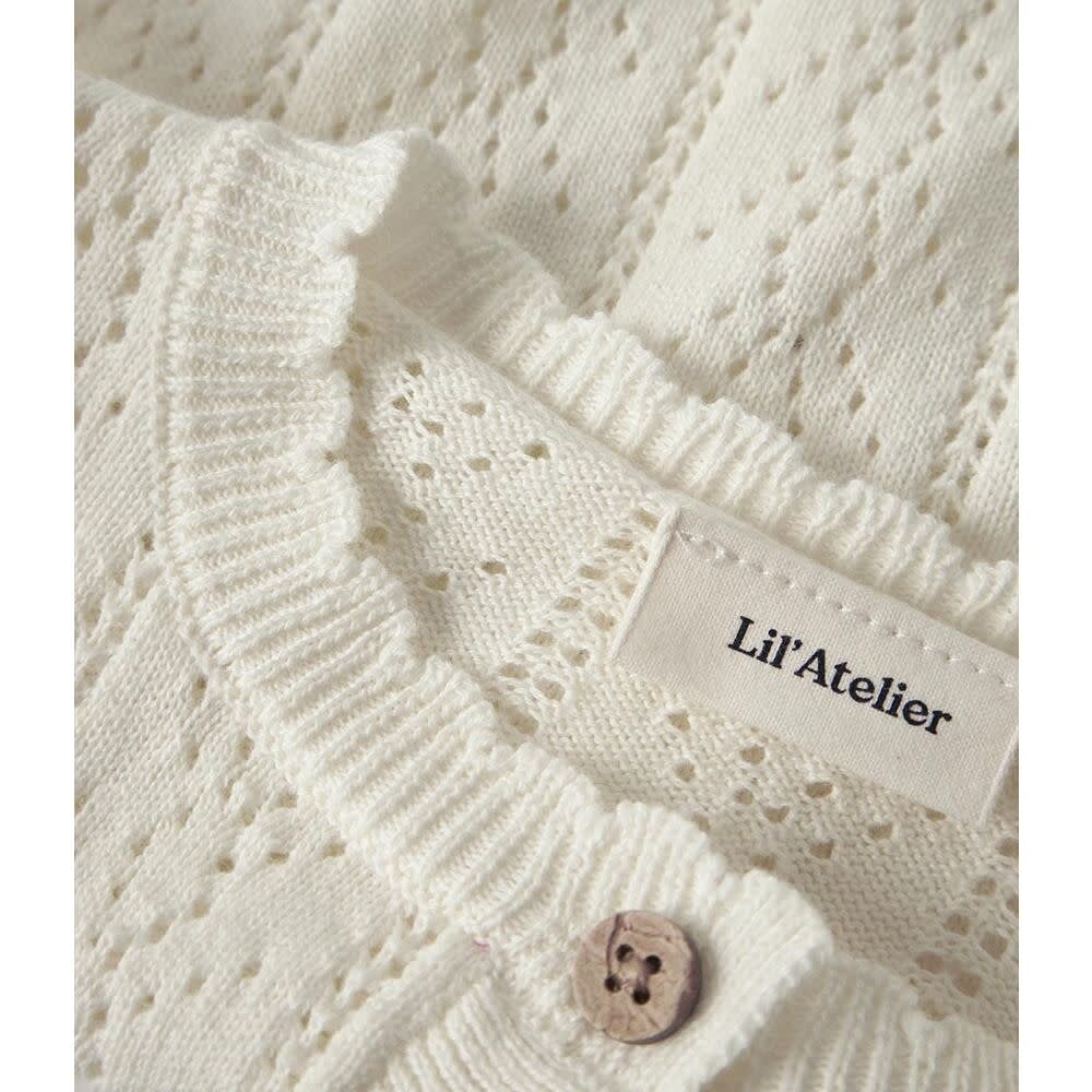 Lil' Atelier Jela LS Knit Card – Coconut Milk