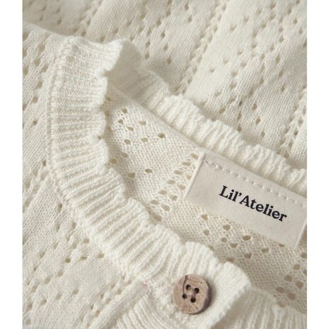 Lil' Atelier Jela LS Knit Card – Coconut Milk