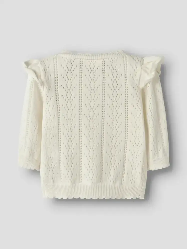 Lil' Atelier Jela LS Knit Card – Coconut Milk