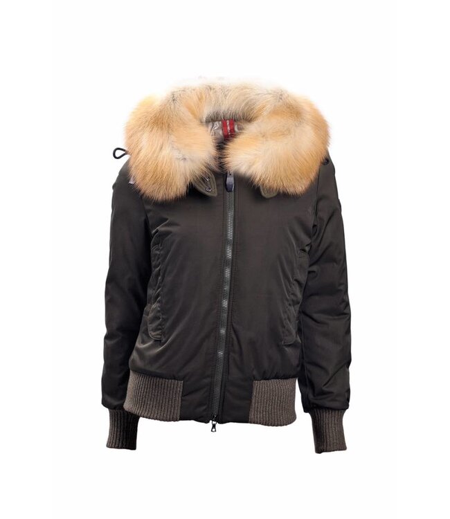 Postcard Women's jacket with fur black