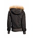 Postcard Women's jacket with fur black