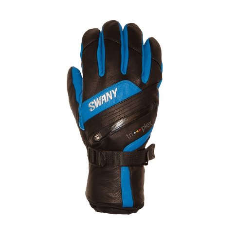 Swany SWANY Glove Leather Mens black/blue