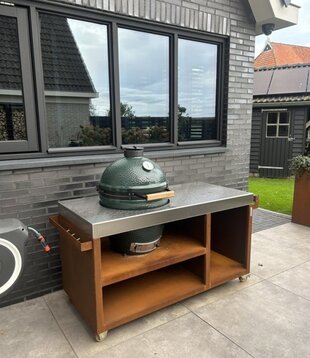 Luxe buitenkeuken | Cortenstaal - RVS |