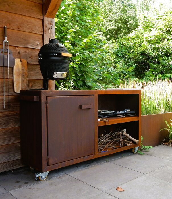 Cortenstaalproducten® Mobiele Buitenkeuken Cortenstaal