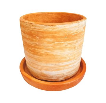 Colombian Boho Terracotta pot gemengde klei recht D14 H13