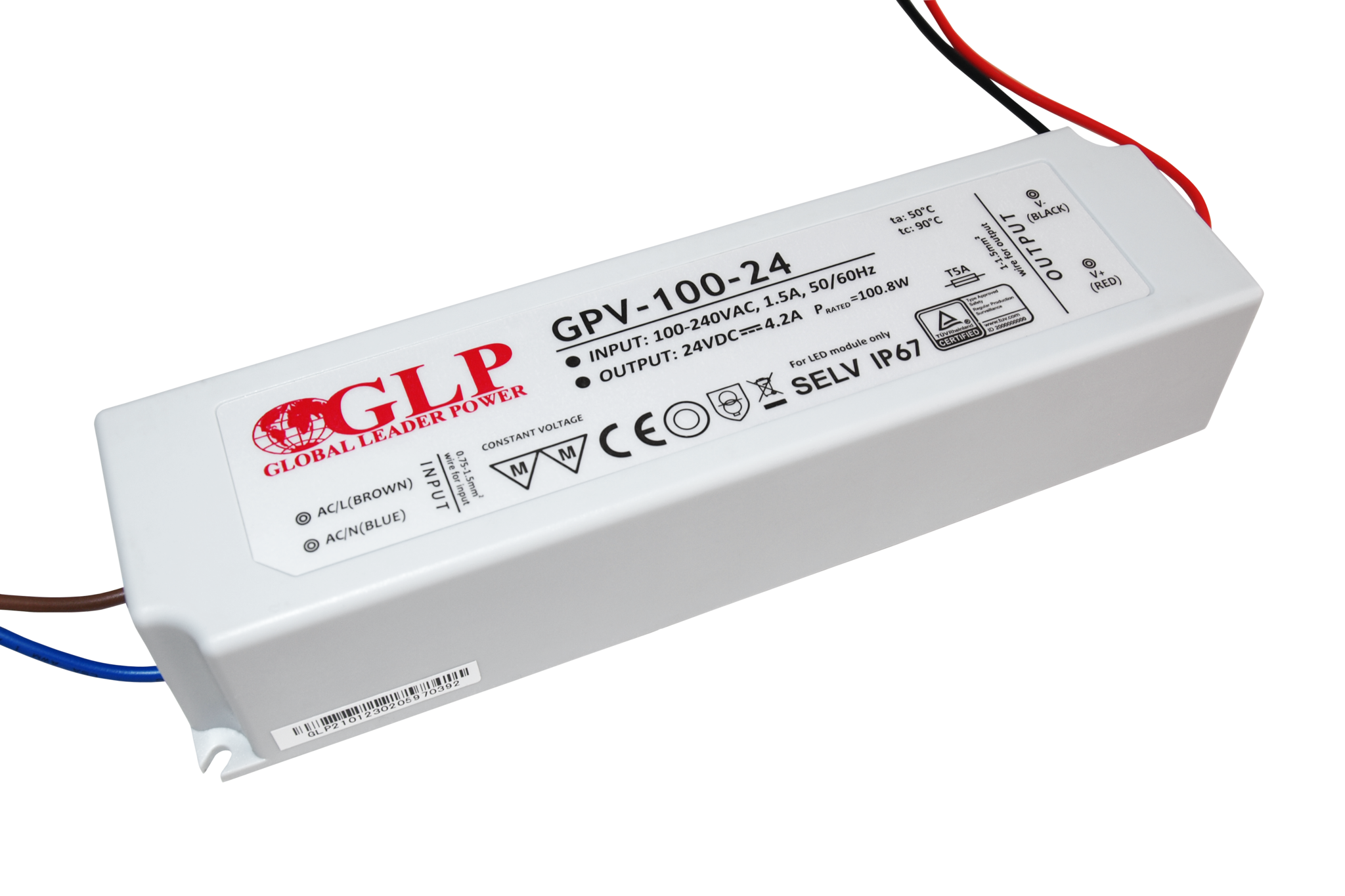 Led driver 12-24 volt - 100 watt - ip67 GPV-100