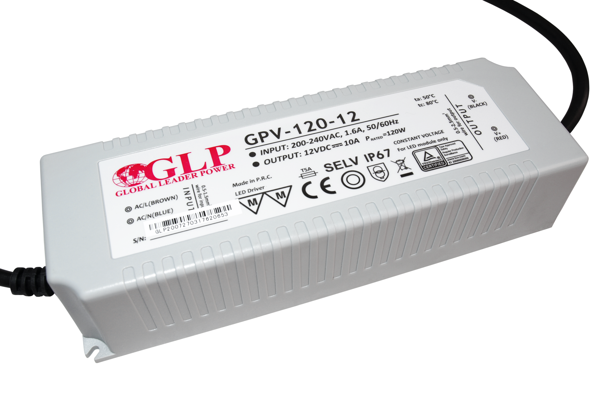 Led driver 12-24 volt - 120 watt - ip67