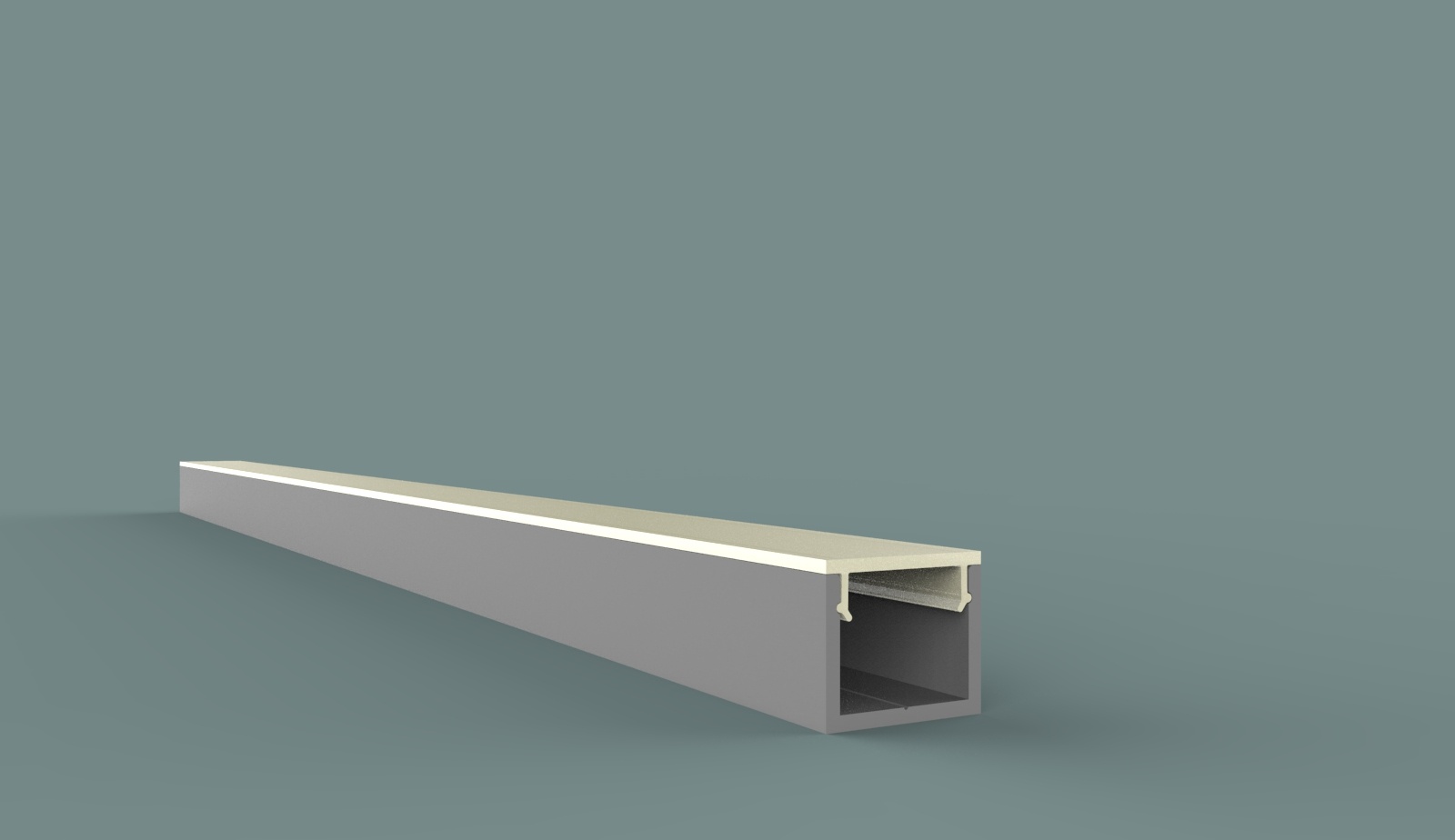 Opbouw LED profiel incl. afdekking - A0 - Zwart