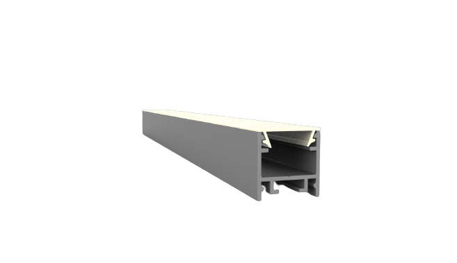 Opbouw LED profiel 15,69 x 15mm incl. afdekking - A2 - Alu