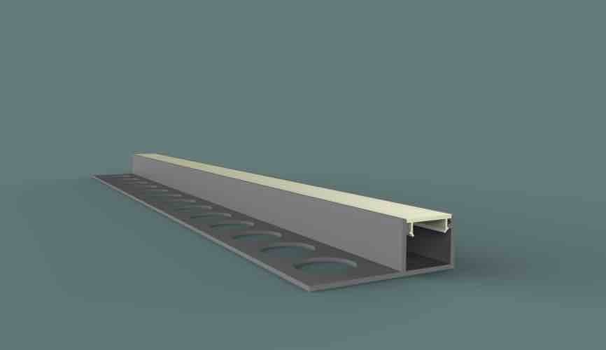 Tegel LED profiel 29,70 x 9,85mm met afdekking - FO