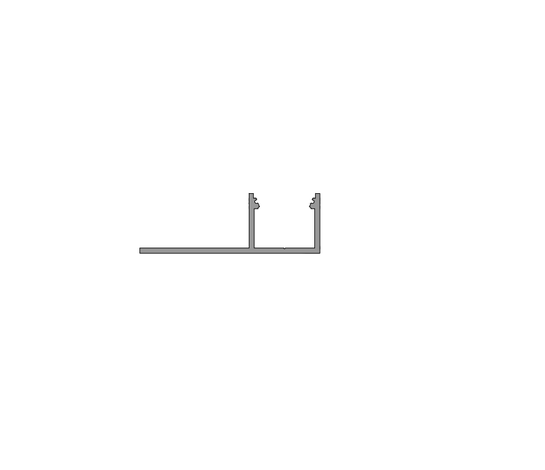 Tegel LED profiel 29,70 x 9,85mm met afdekking - FO