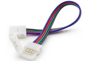 RGB LED strip verbindingsstuk met draad 10mm 2 zijdig  - IP20