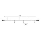 Knipperende kerstverlichting 50 LED 5 meter wit koppelbaar