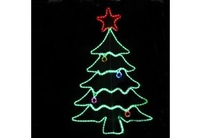 Waterdichte kerstboom met gekleurde LED lampjes
