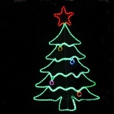 Waterdichte kerstboom met gekleurde LED lampjes