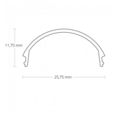 LED strip profiel 2 meter rond met cover 28,20mm x 19,81mm - 360ALU