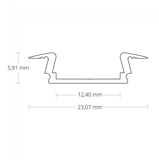 50 meter LED profiel inbouw model 16,80 mm x 5,91mm 08ALU