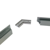 Connector 120° zwart voor LED strip profiel 318ZWART