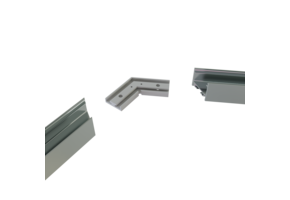 Connector 120° zwart voor LED strip profiel 318ZWART