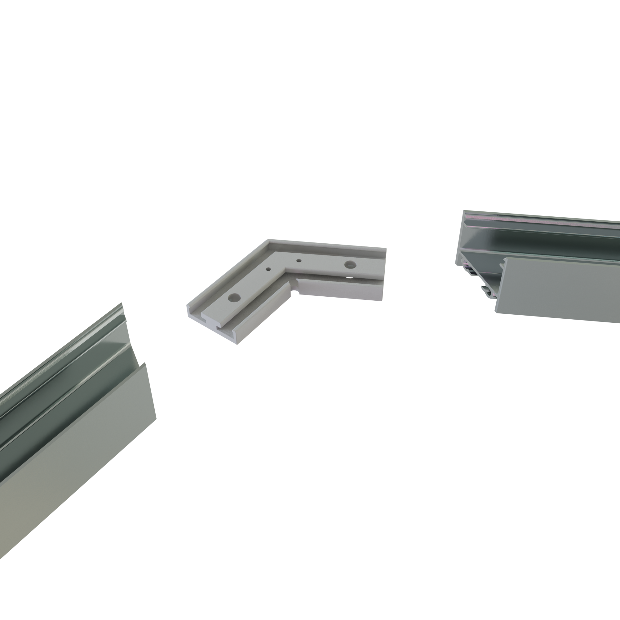 Connector 120° zwart voor LED strip profiel 318ZWART