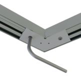 Connector 120° zwart voor LED strip profiel 318ZWART