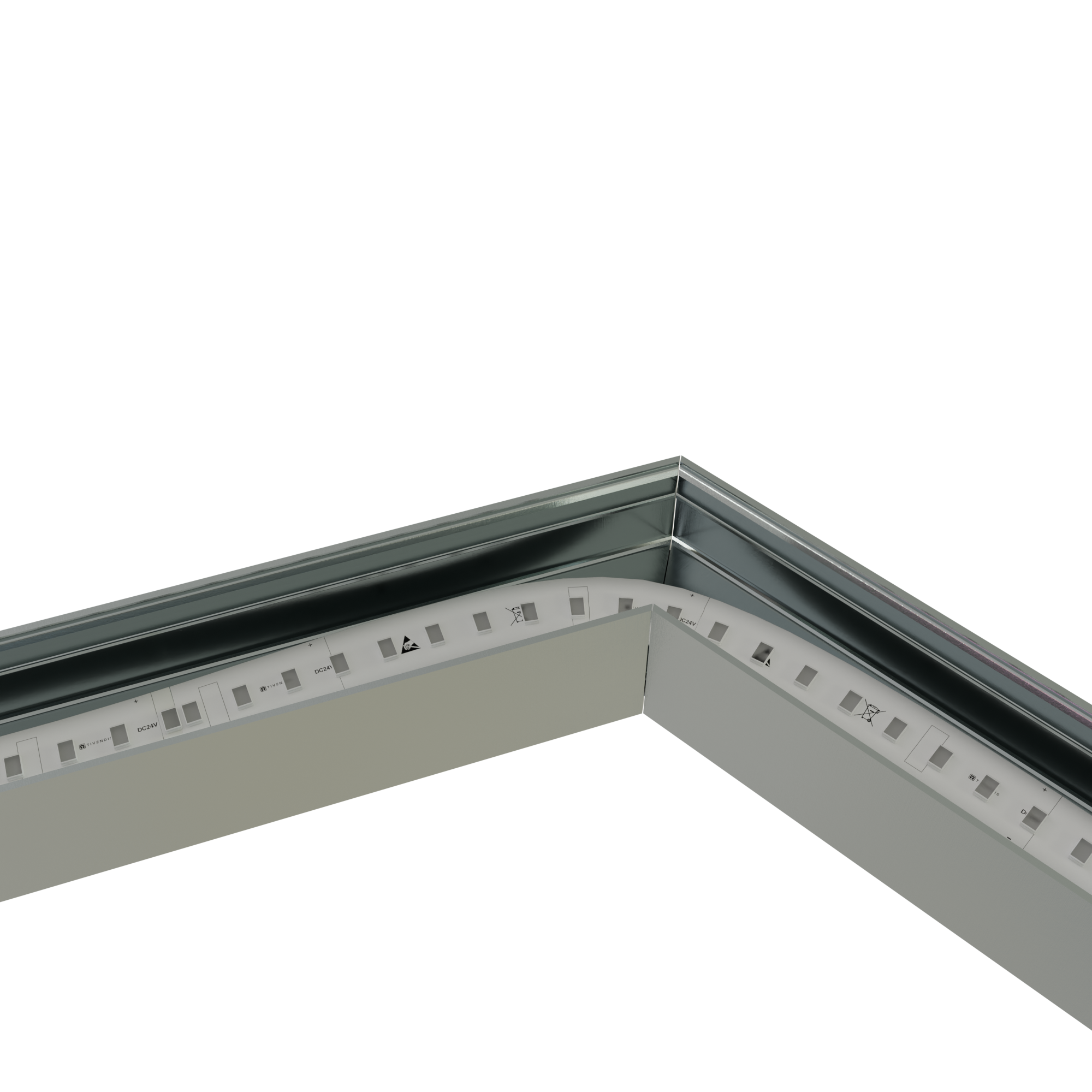 Connector 120° zwart voor LED strip profiel 318ZWART