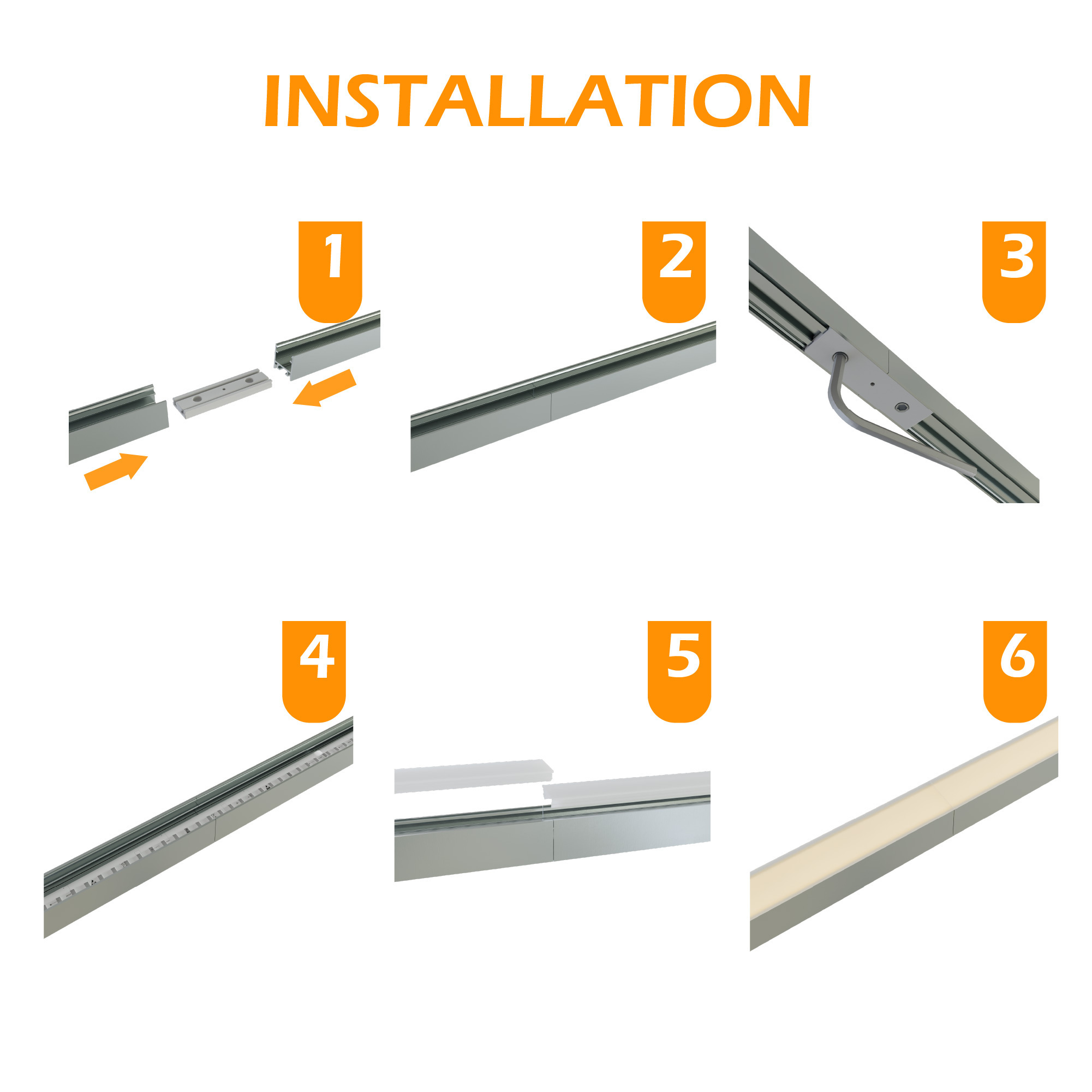 Connector 180° zwart voor LED profiel 302ZWART