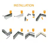 Connector 90° zwart voor LED strip profiel 318ZWART