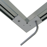 Connector 90° zwart voor LED strip profiel 318ZWART