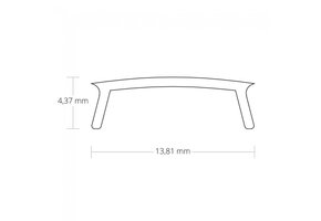 Extra 2 meter Losse LED strip profiel cover – Opaal – GIPS23BINNENHOEK