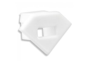 Eindkap met kabeldoorvoer - C23WIT