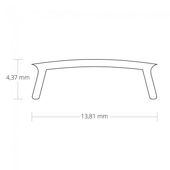 Extra 2 meter Losse LED strip profiel cover – Opaal – GIPS23BUITENHOEK
