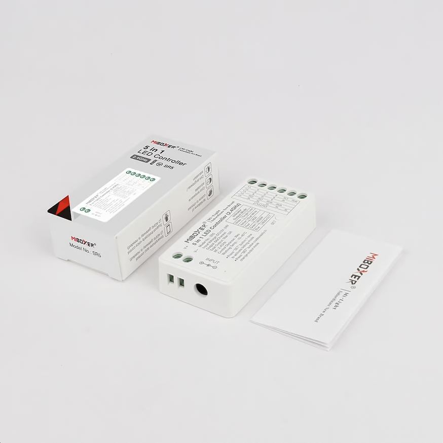 LED controller 5 in 1 - voor Single Color/Dual White/RGB/RGBW/RGBWW/RGBCCT LED strips 12-24v - SR5