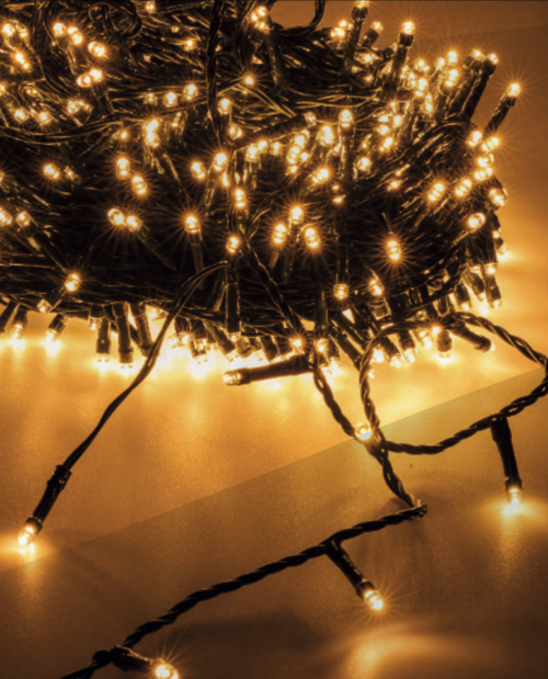 Kerstverlichting warm wit 600 LED lampjes – 50 meter – IP44 voor binnen en buiten – LUKSUS