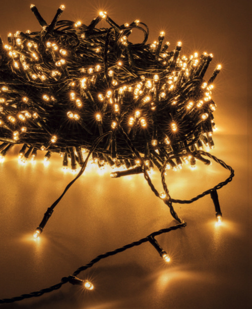 Kerstverlichting warm wit 600 LED lampjes – 50 meter – IP44 voor binnen en buiten – LUKSUS