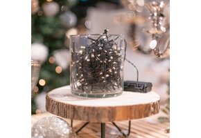 Kerstverlichting op batterij - 9 meter 120 LED warm wit met 8 functies &amp; timer functie