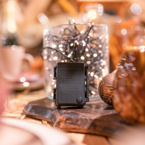 Kerstverlichting op batterij - 14,5 meter 192 LED warm wit met 8 functies & timer functie