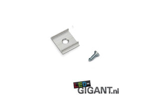 Montageklem + schroef t.b.v. LED strip profiel XL10ALU, XL10WIT, XL10ZWART,XL11ALU, XL11WIT, XL11ZWART